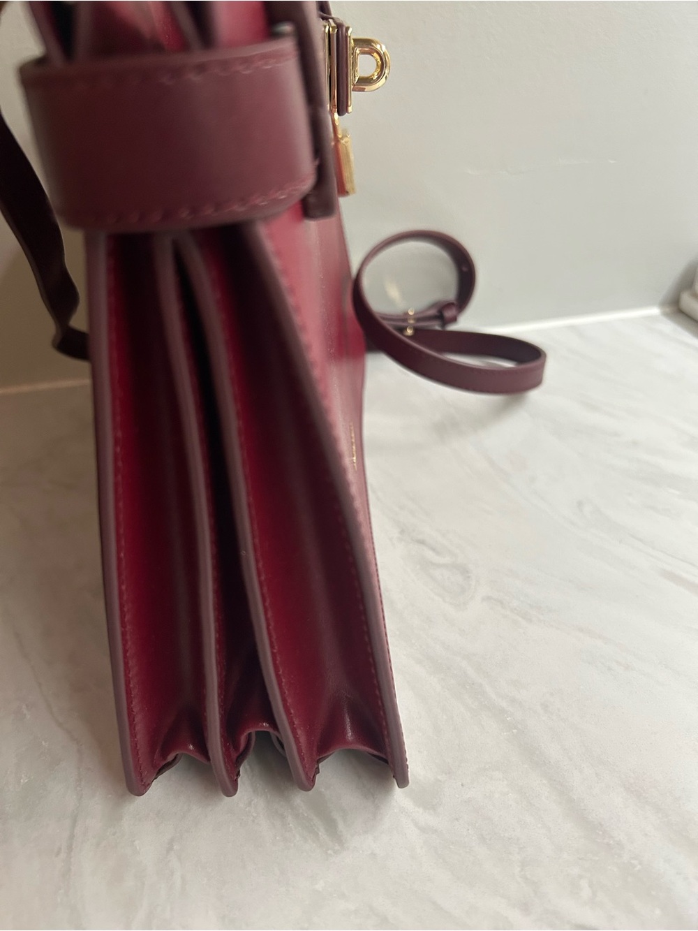 Michael Kors Burgundy Satchel with Red Card Wallet - Picture 8 of 16